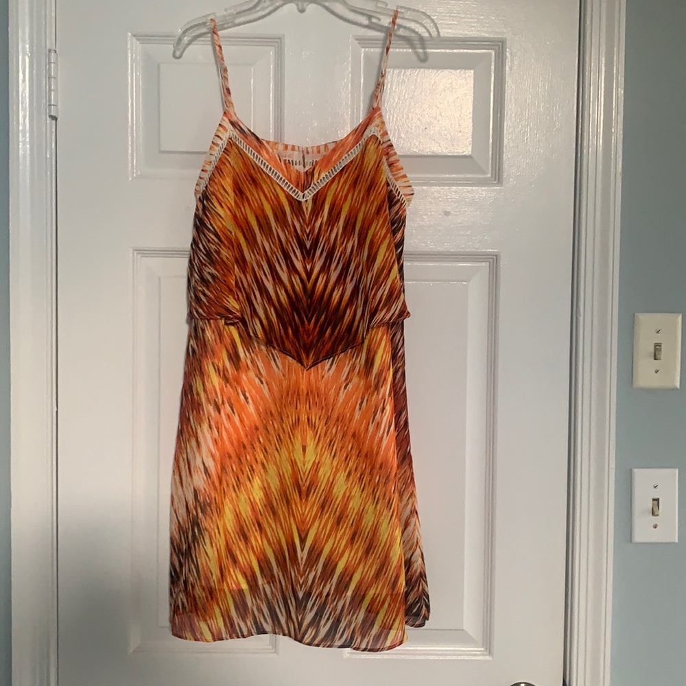 Orange mini dress